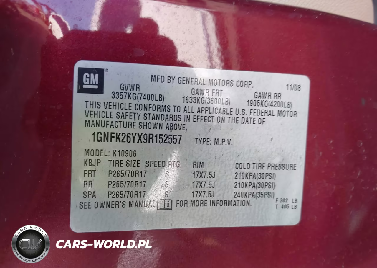 2009 Chevrolet Suburban 1500 Lt2 VIN:1GNFK26YX9R152557 - 9