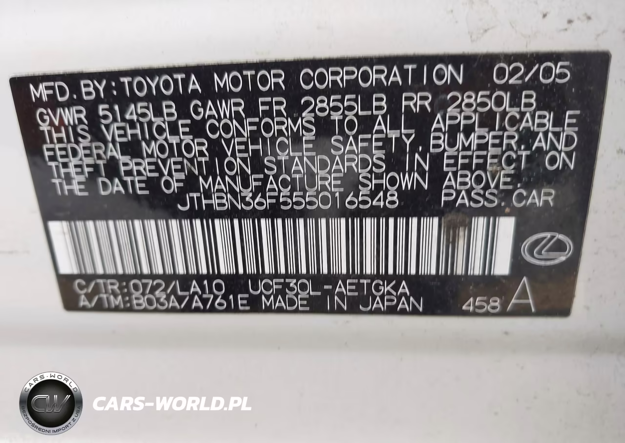2005 Lexus Ls 430 VIN:JTHBN36F555016548 - 9