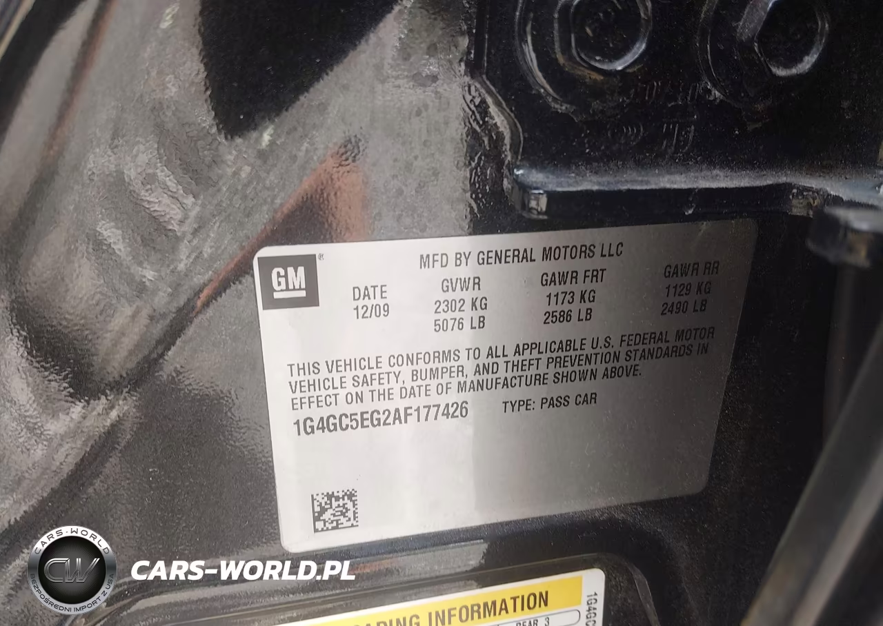 2010 Buick Lacrosse Cxl VIN:1G4GC5EG2AF177426 - 9