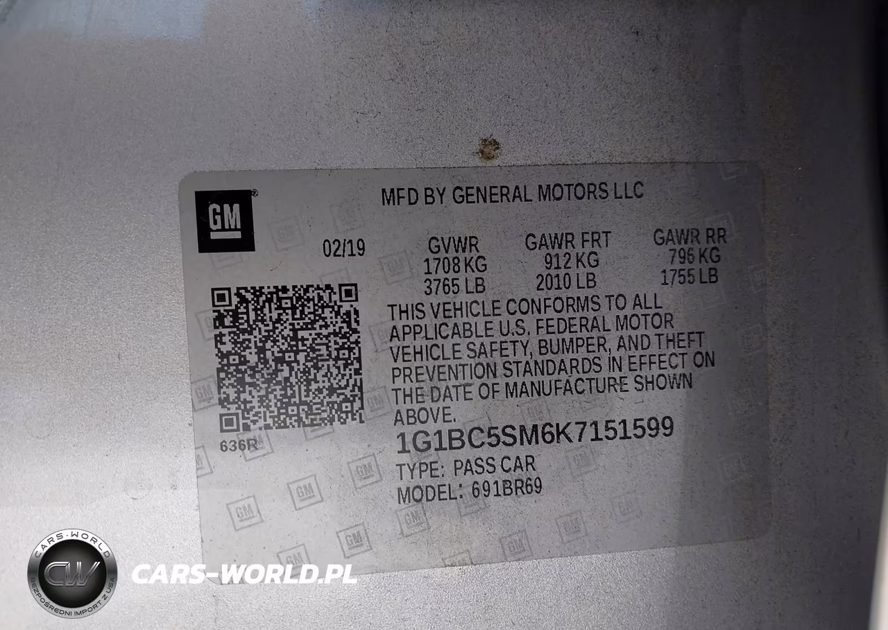 2019 Chevrolet Cruze Ls VIN:1G1BC5SM6K7151599 - 9