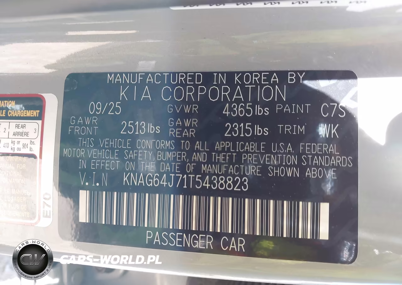 2026 Kia K5 Gt-Line Fwd VIN:KNAG64J71T5438823 - 9