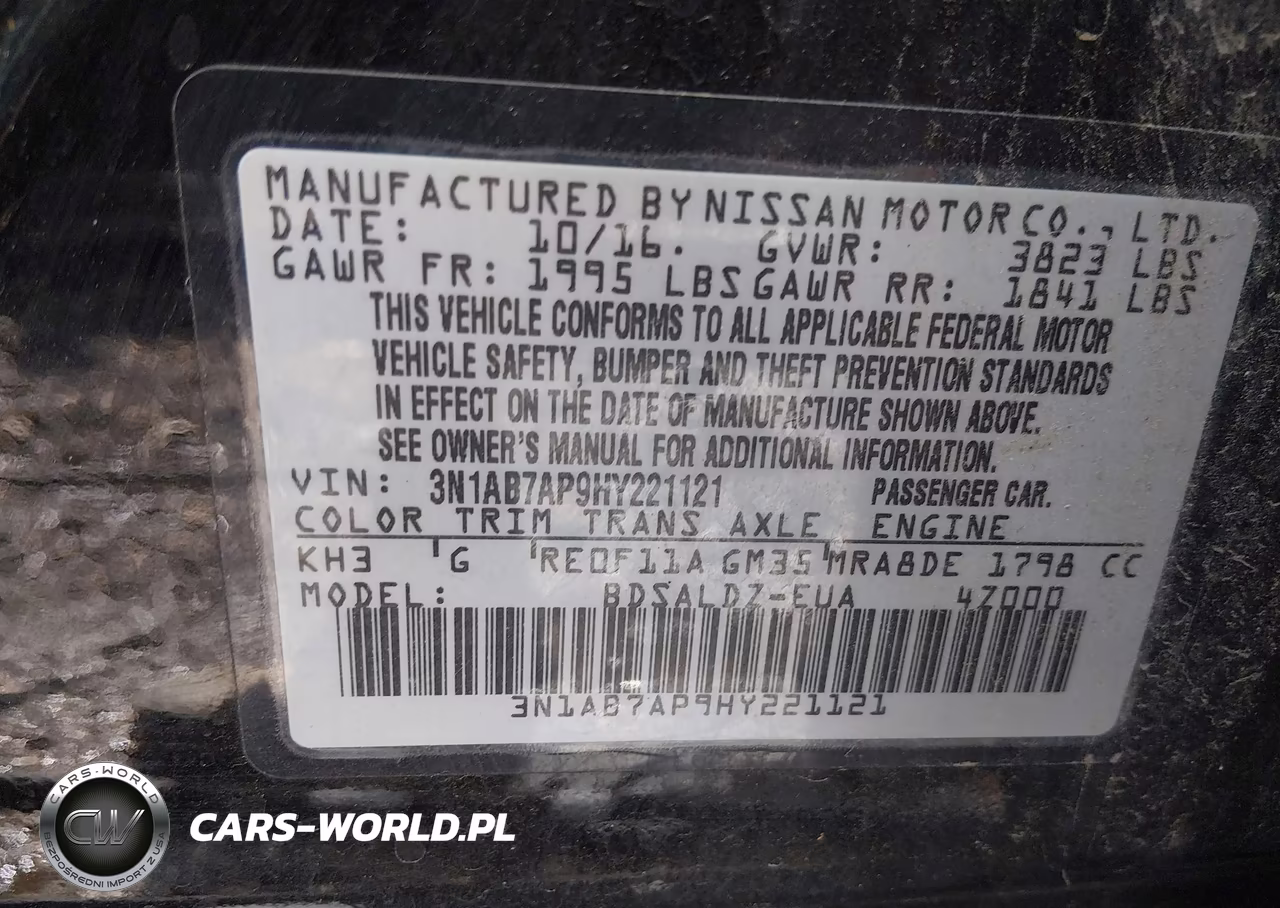 2017 Nissan Sentra Sv VIN:3N1AB7AP9HY221121 - 9