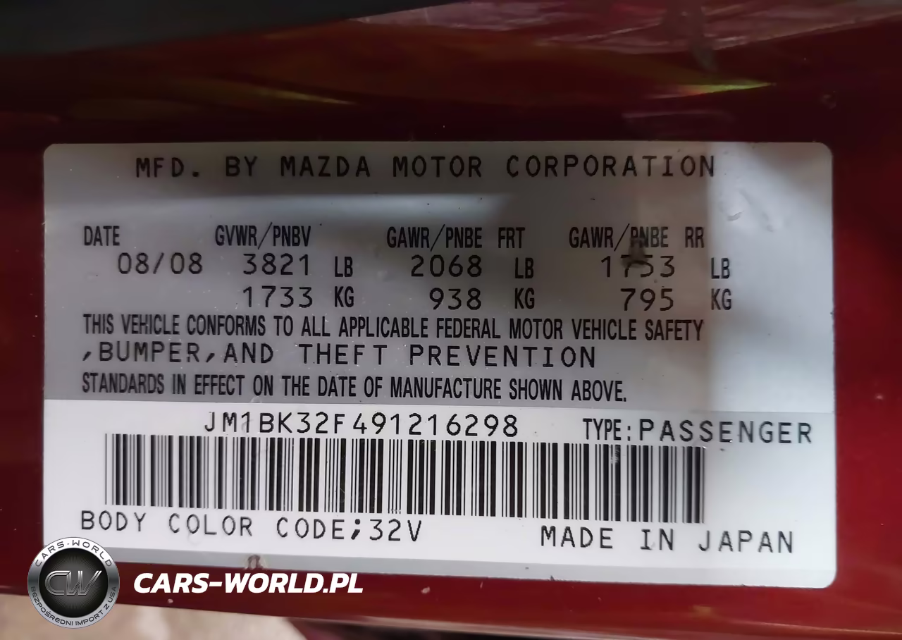 2009 Mazda Mazda3 I VIN:JM1BK32F491216298 - 9