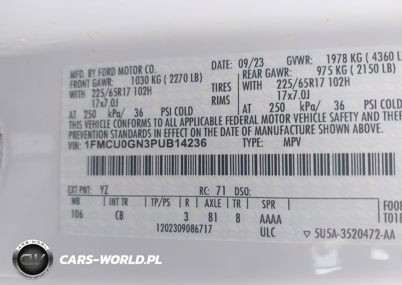 2023 Ford Escape Active VIN:1FMCU0GN3PUB14236 - 9