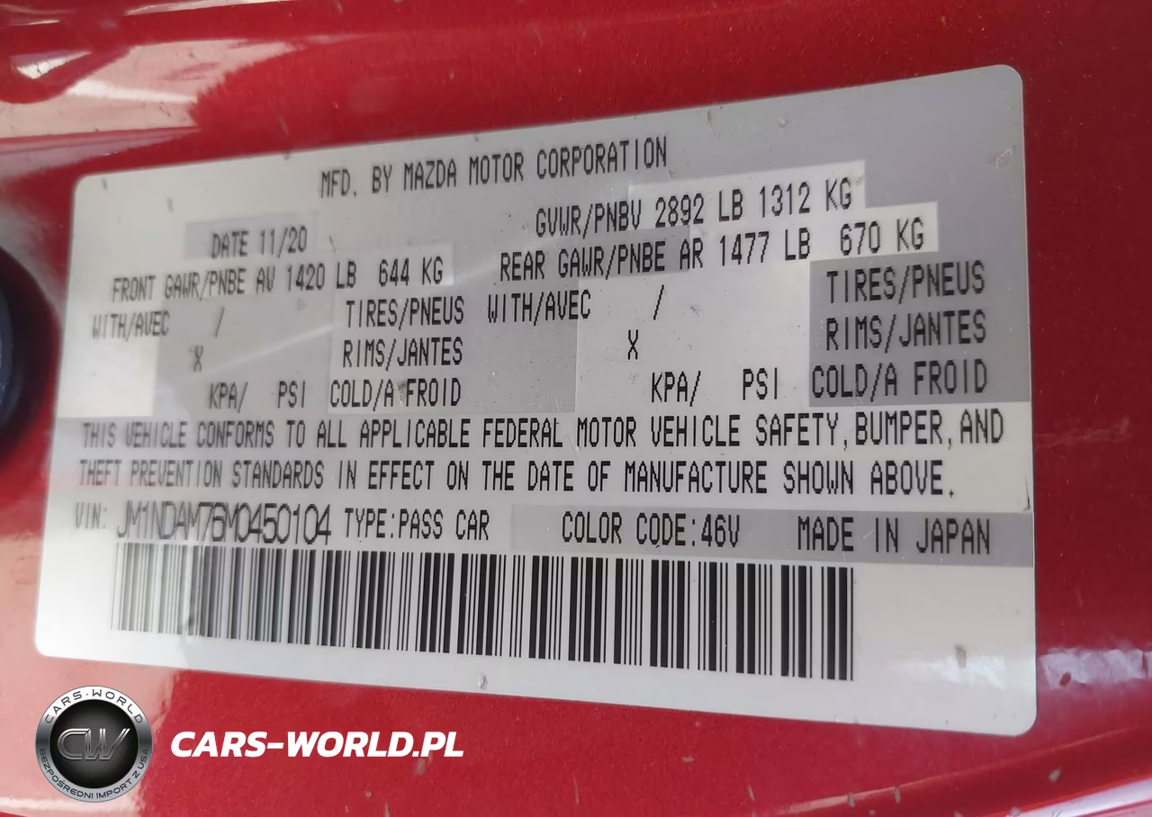 2021 Mazda Mx-5 Miata Rf Grand Touring VIN:JM1NDAM76M0450104 - 9
