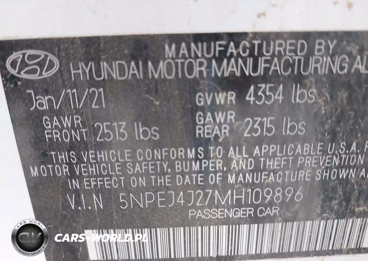 2021 Hyundai Sonata Sel Plus VIN:5NPEJ4J27MH109896 - 9