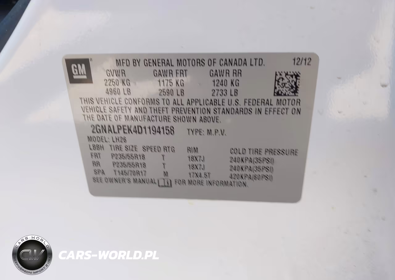 2013 Chevrolet Equinox 2Lt VIN:2GNALPEK4D1194158 - 9