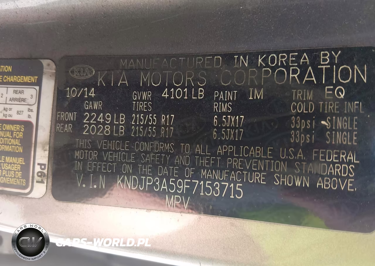 2015 Kia Soul + VIN:KNDJP3A59F7153715 - 9