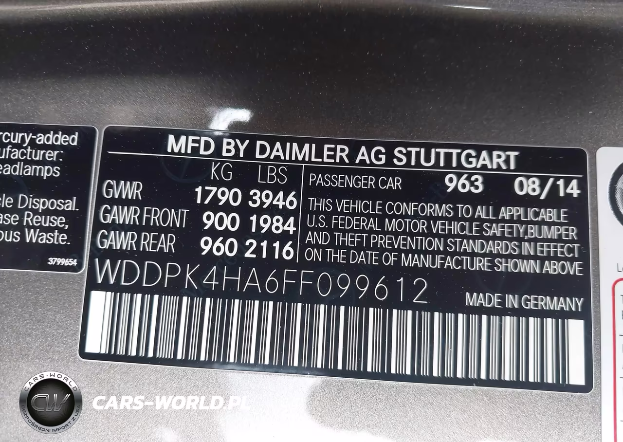 2015 Mercedes-Benz Slk 250 VIN:WDDPK4HA6FF099612 - 9