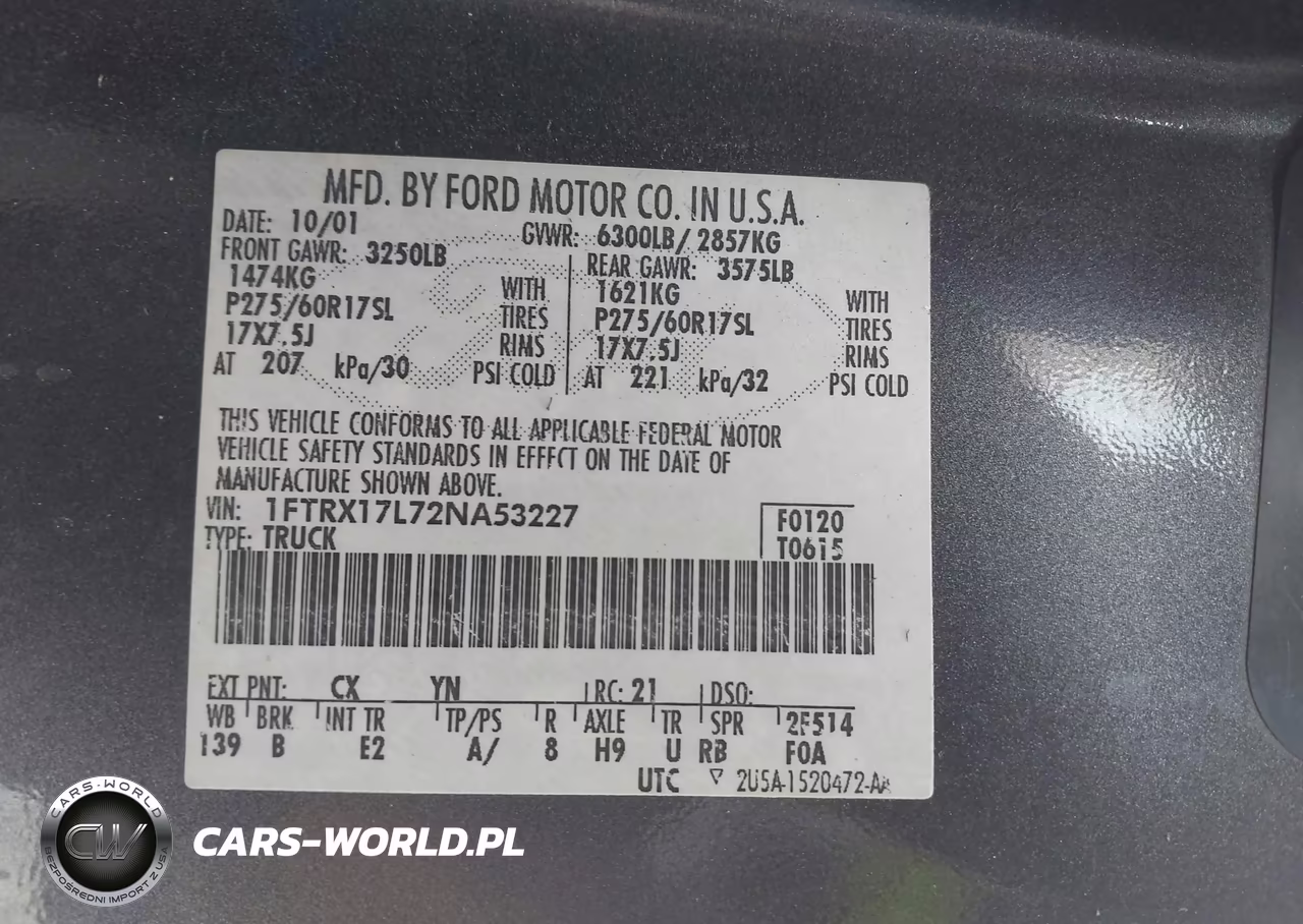 2002 Ford F-150 Lariat-Xl-Xlt VIN:1FTRX17L72NA53227 - 9
