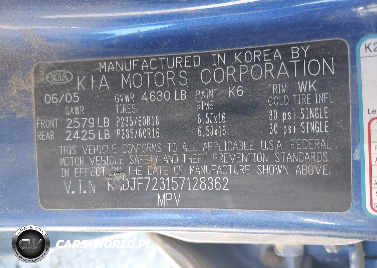 2005 Kia Sportage Ex V6-Lx V6 VIN:KNDJF723157128362 - 9