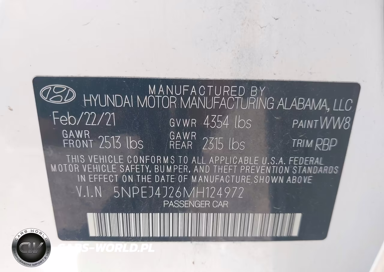 2021 Hyundai Sonata Sel Plus VIN:5NPEJ4J26MH124972 - 9