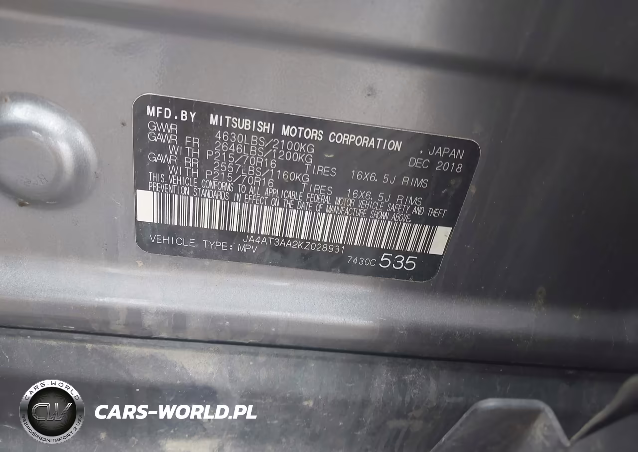 2019 Mitsubishi Eclipse Cross Es VIN:JA4AT3AA2KZ028931 - 9