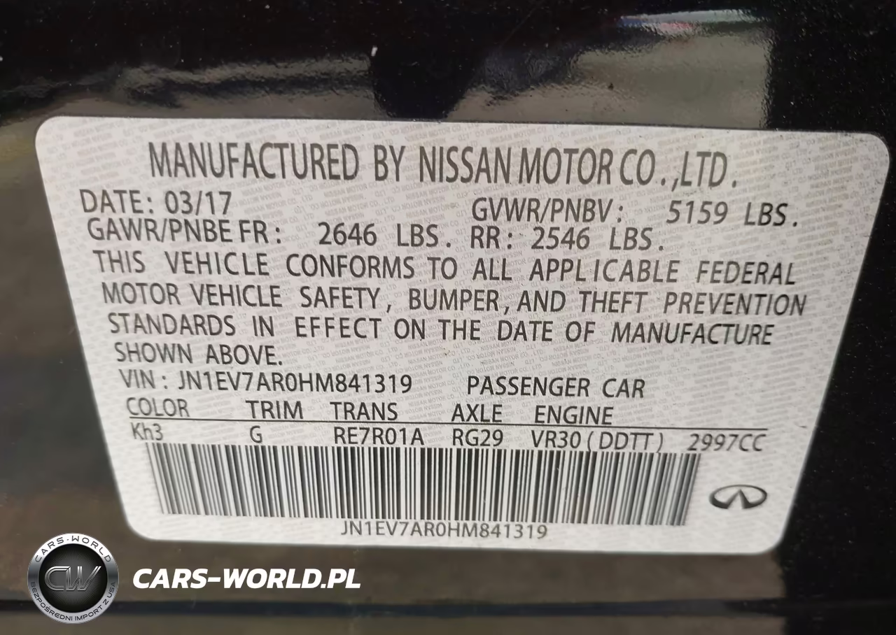2017 Infiniti Q50 3.0T Signature Edition VIN:JN1EV7AR0HM841319 - 9