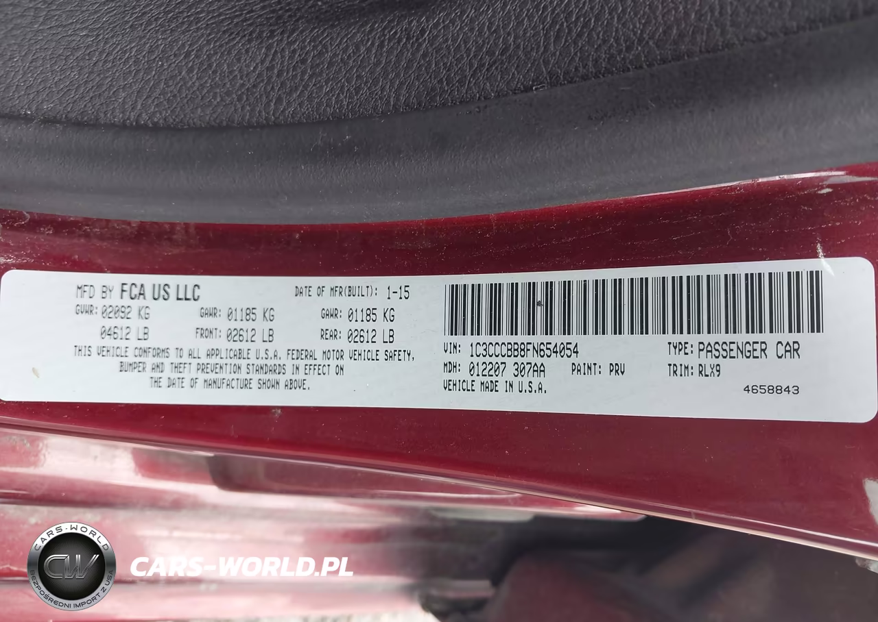 2015 Chrysler 200 S VIN:1C3CCCBB8FN654054 - 9