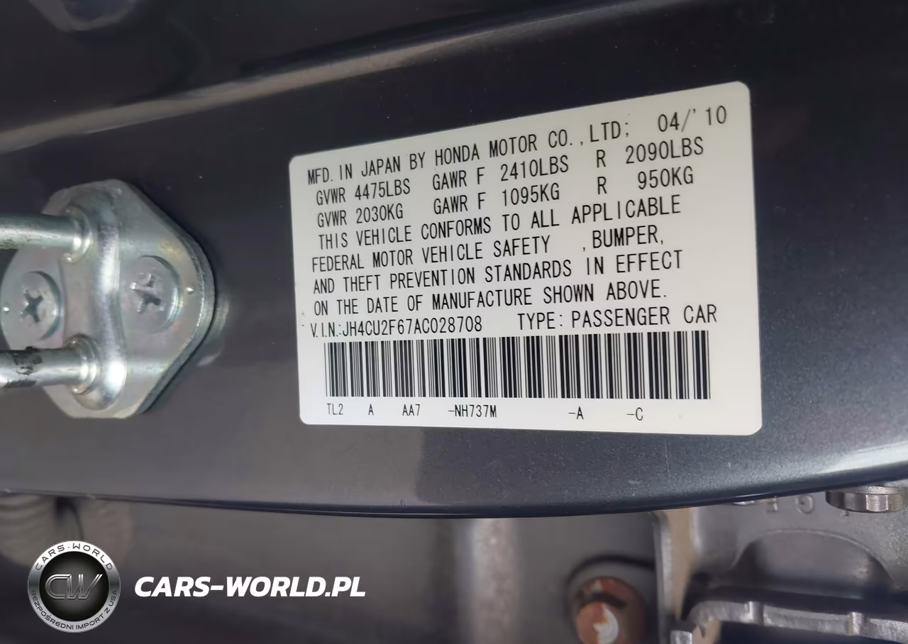 2010 Acura Tsx 2.4 VIN:JH4CU2F67AC028708 - 9
