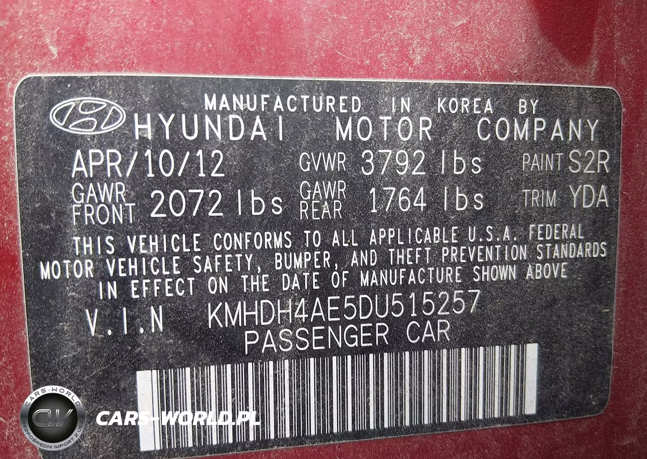 2013 Hyundai Elantra Limited VIN:KMHDH4AE5DU515257 - 9
