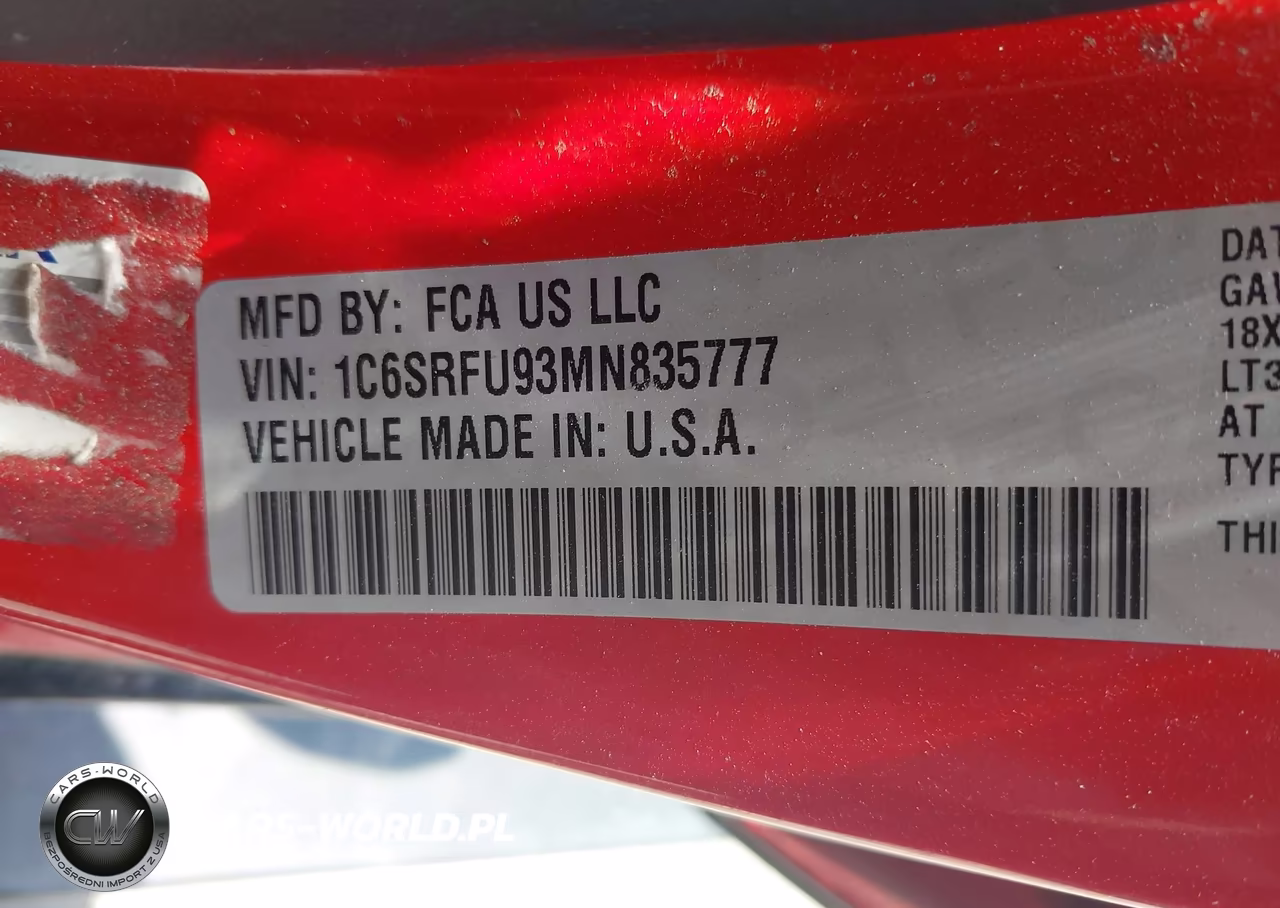 2021 Ram 1500 Trx 4X4 5'7 Box VIN:1C6SRFU93MN835777 - 9