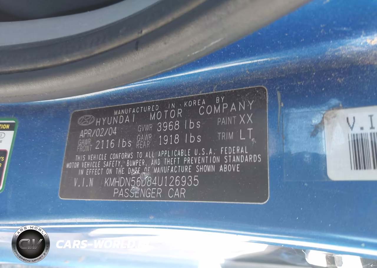 2004 Hyundai Elantra Gt VIN:KMHDN56D84U126935 - 9