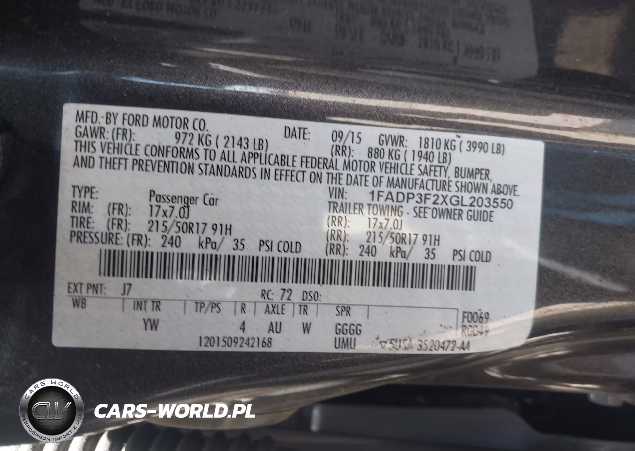 2016 Ford Focus Se VIN:1FADP3F2XGL203550 - 9