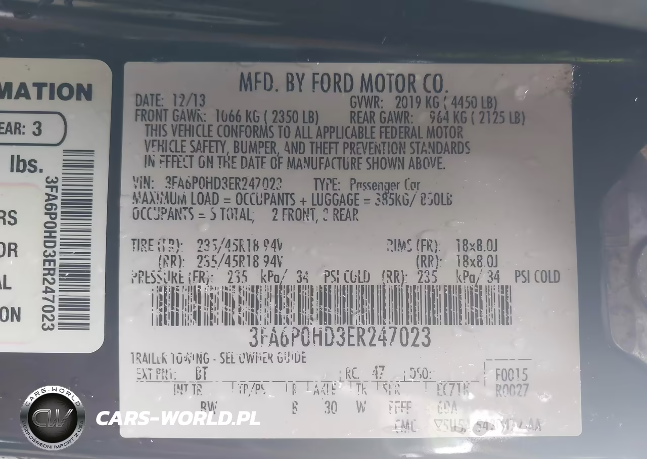 2014 Ford Fusion Se VIN:3FA6P0HD3ER247023 - 9