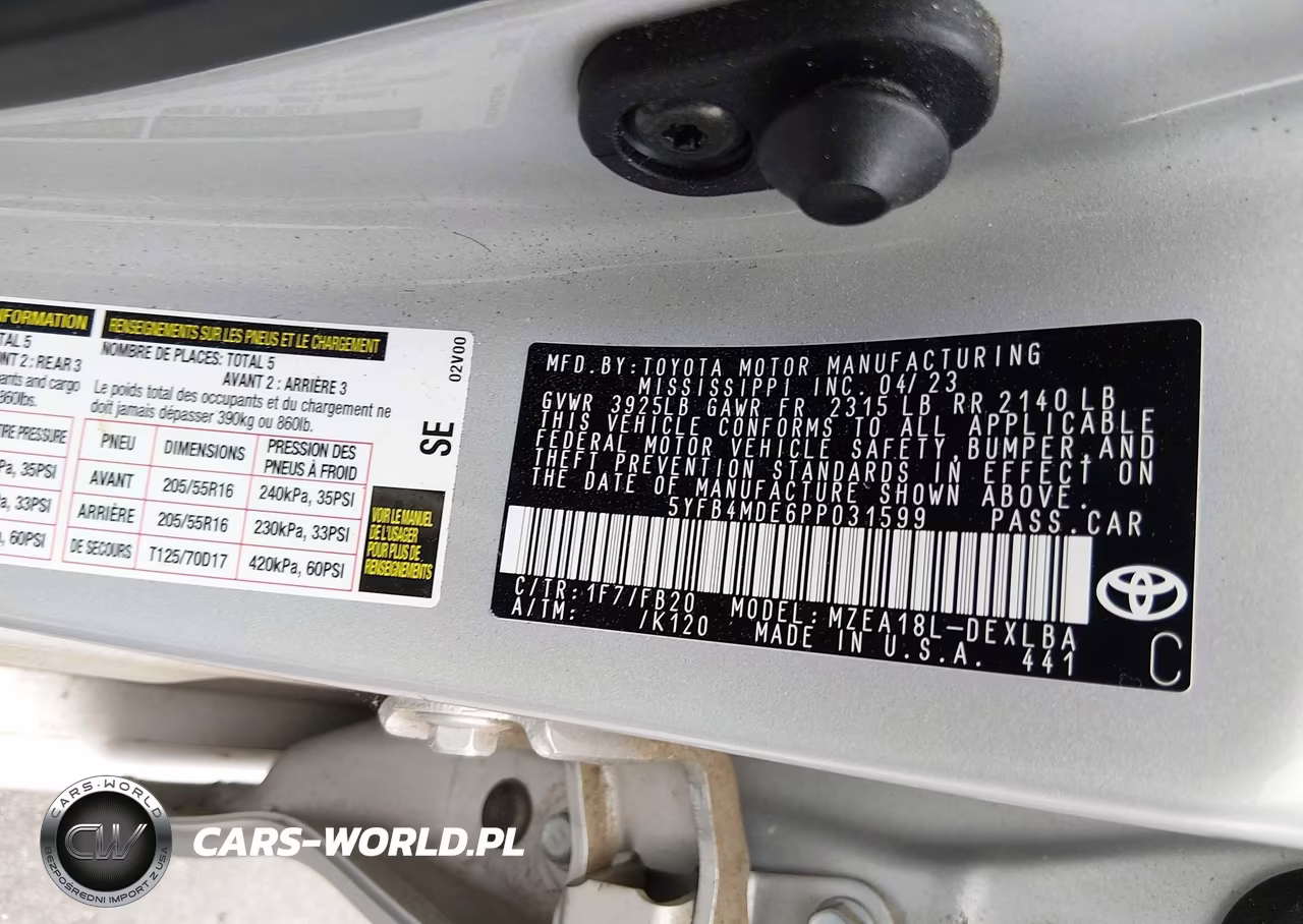 2023 Toyota Corolla Le VIN:5YFB4MDE6PP031599 - 9