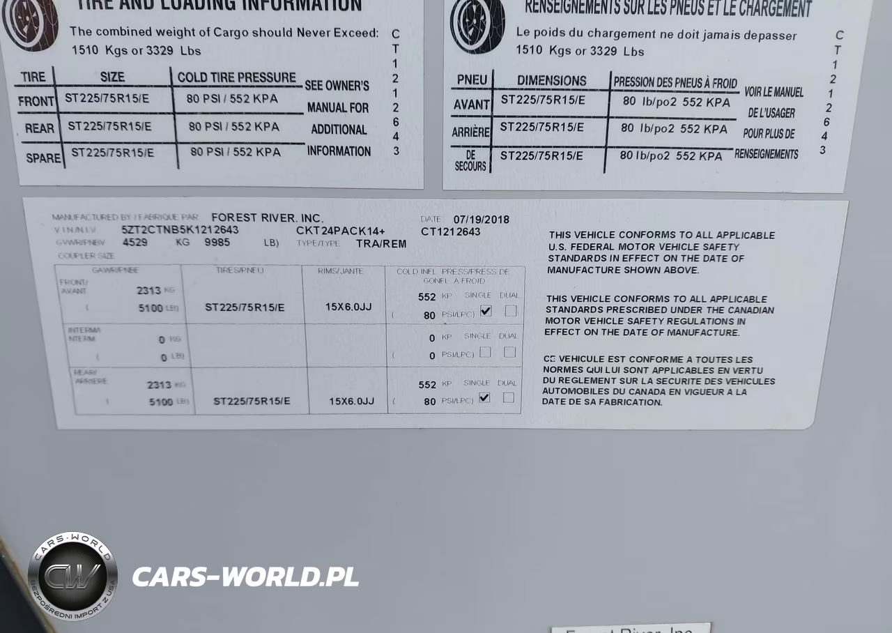 2019 Forest River Cherokee VIN:5ZT2CTNB5K1212643 - 9