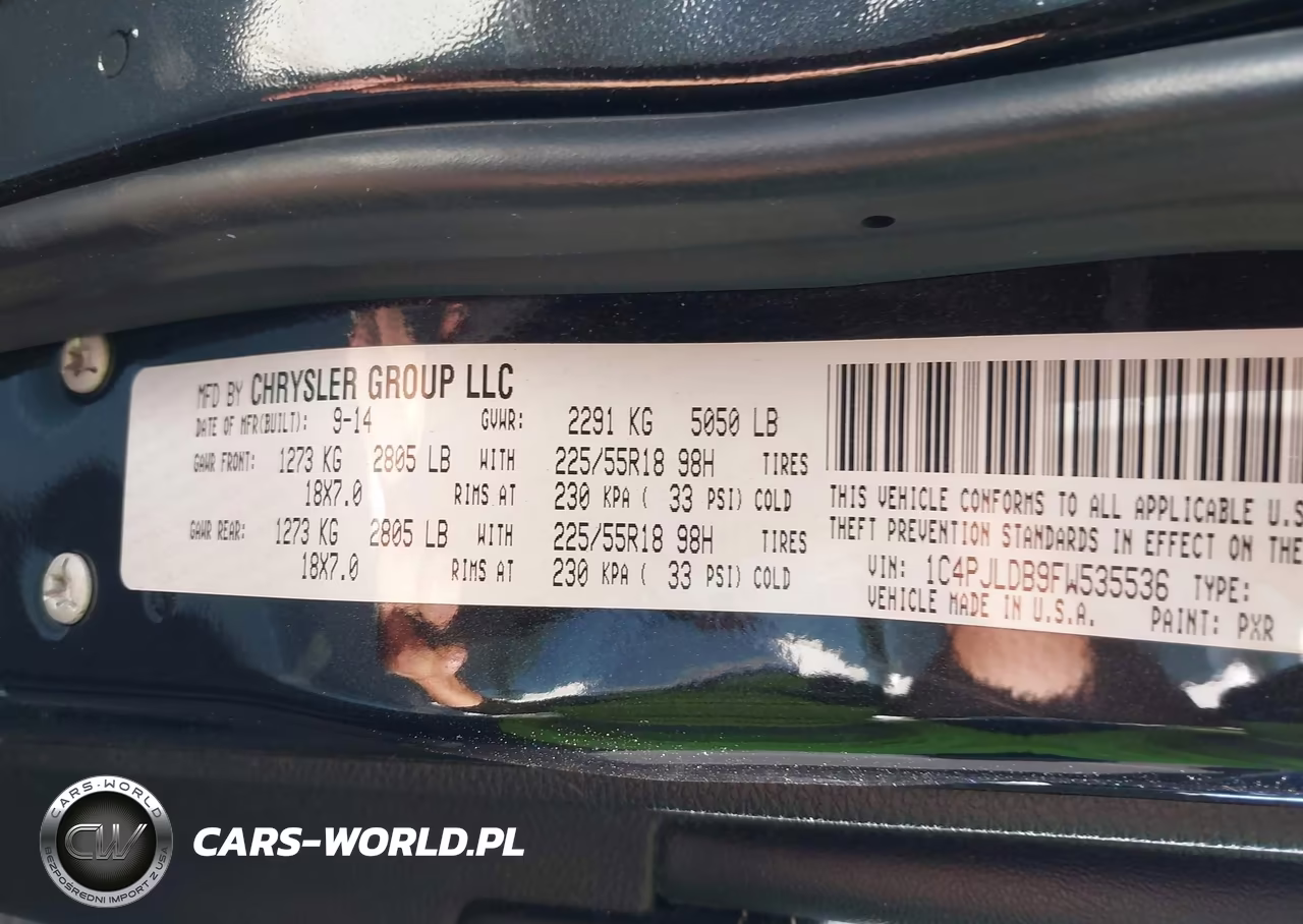 2015 Jeep Cherokee Limited VIN:1C4PJLDB9FW535536 - 9