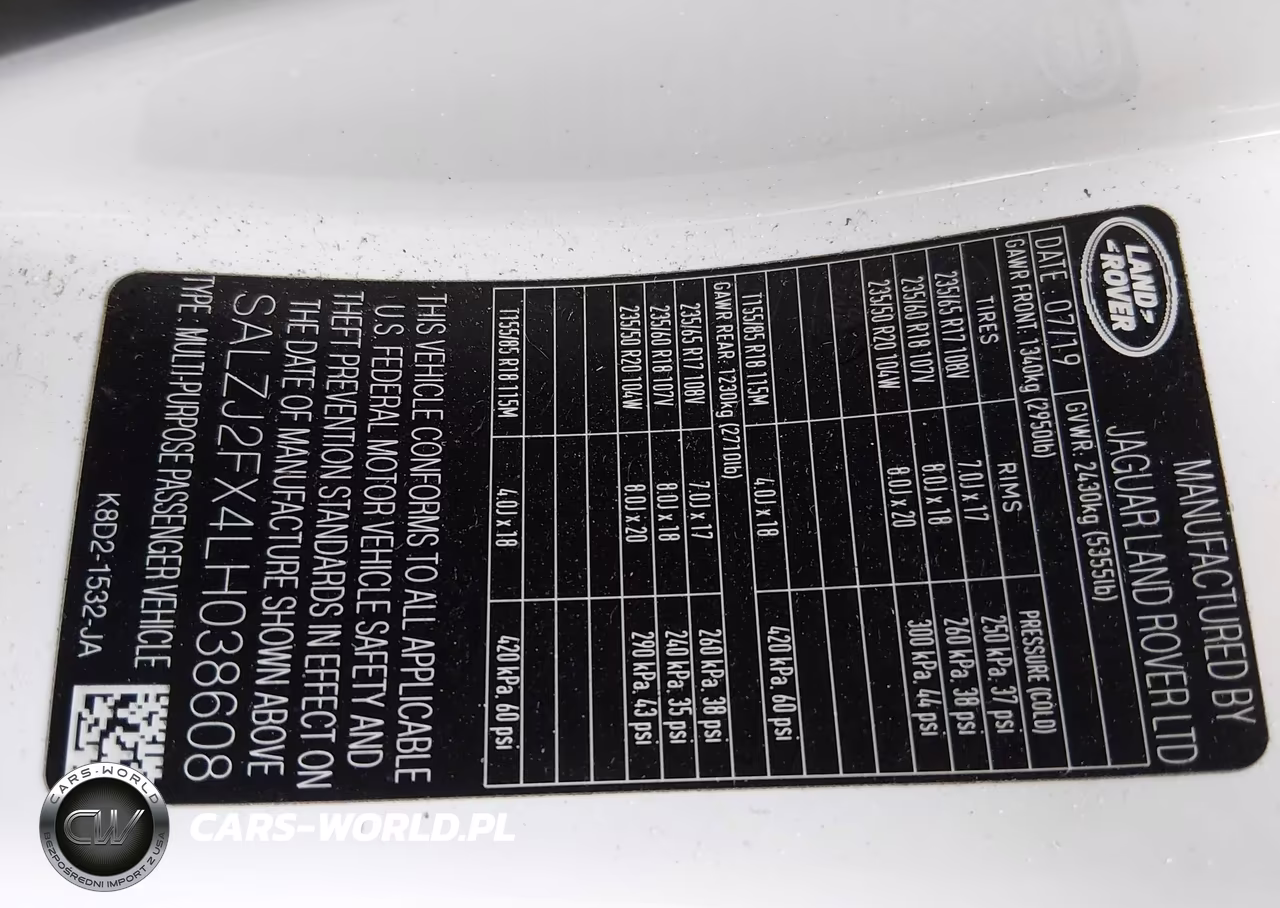 2020 Land Rover Range Rover Evoque S VIN:SALZJ2FX4LH038608 - 9
