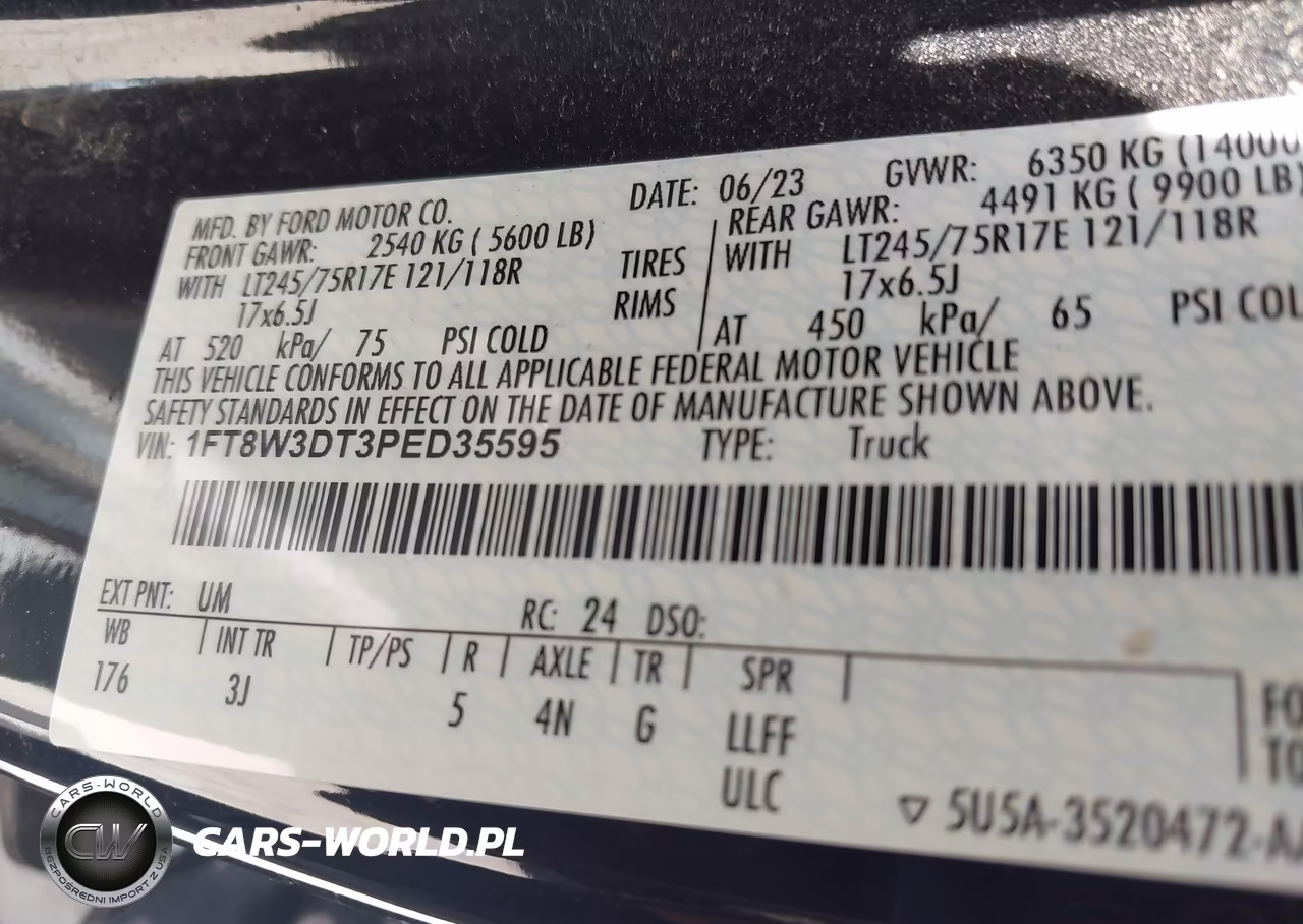 2023 Ford F-350 Xlt VIN:1FT8W3DT3PED35595 - 8