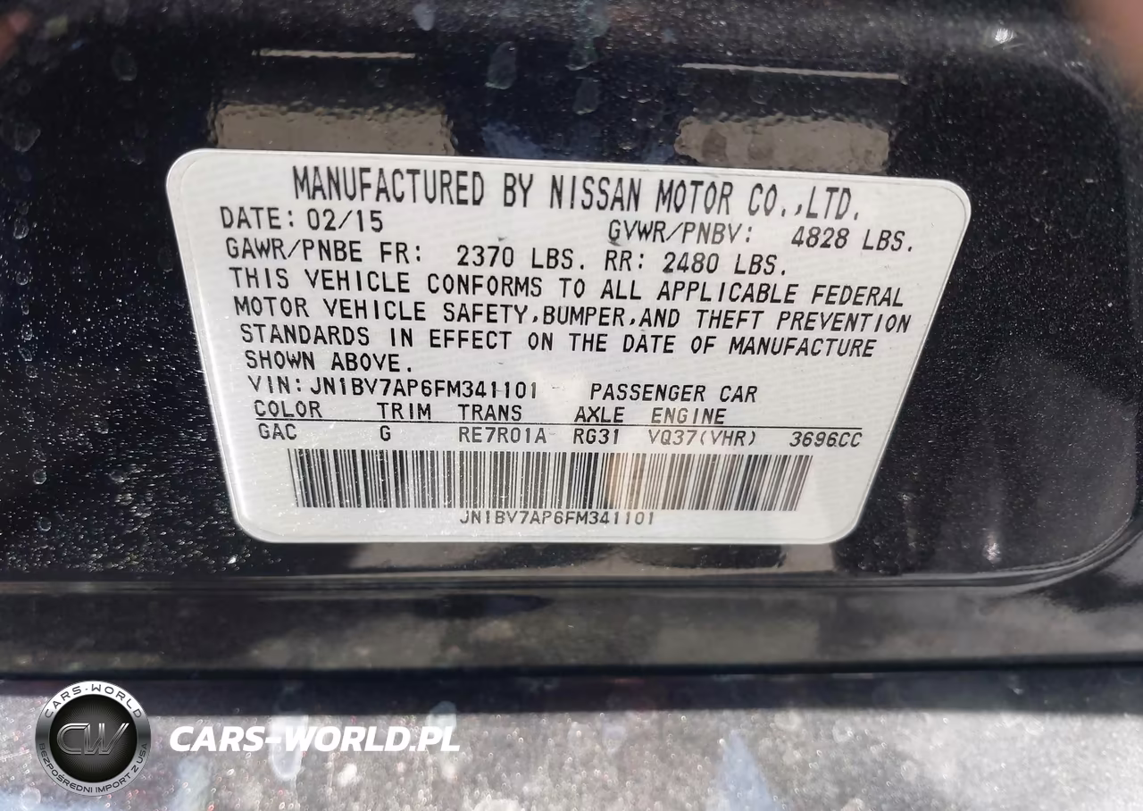 2015 Infiniti Q50 Premium VIN:JN1BV7AP6FM341101 - 9
