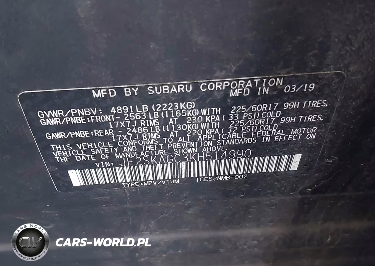 2019 Subaru Forester Premium VIN:JF2SKAGC3KH514990 - 9