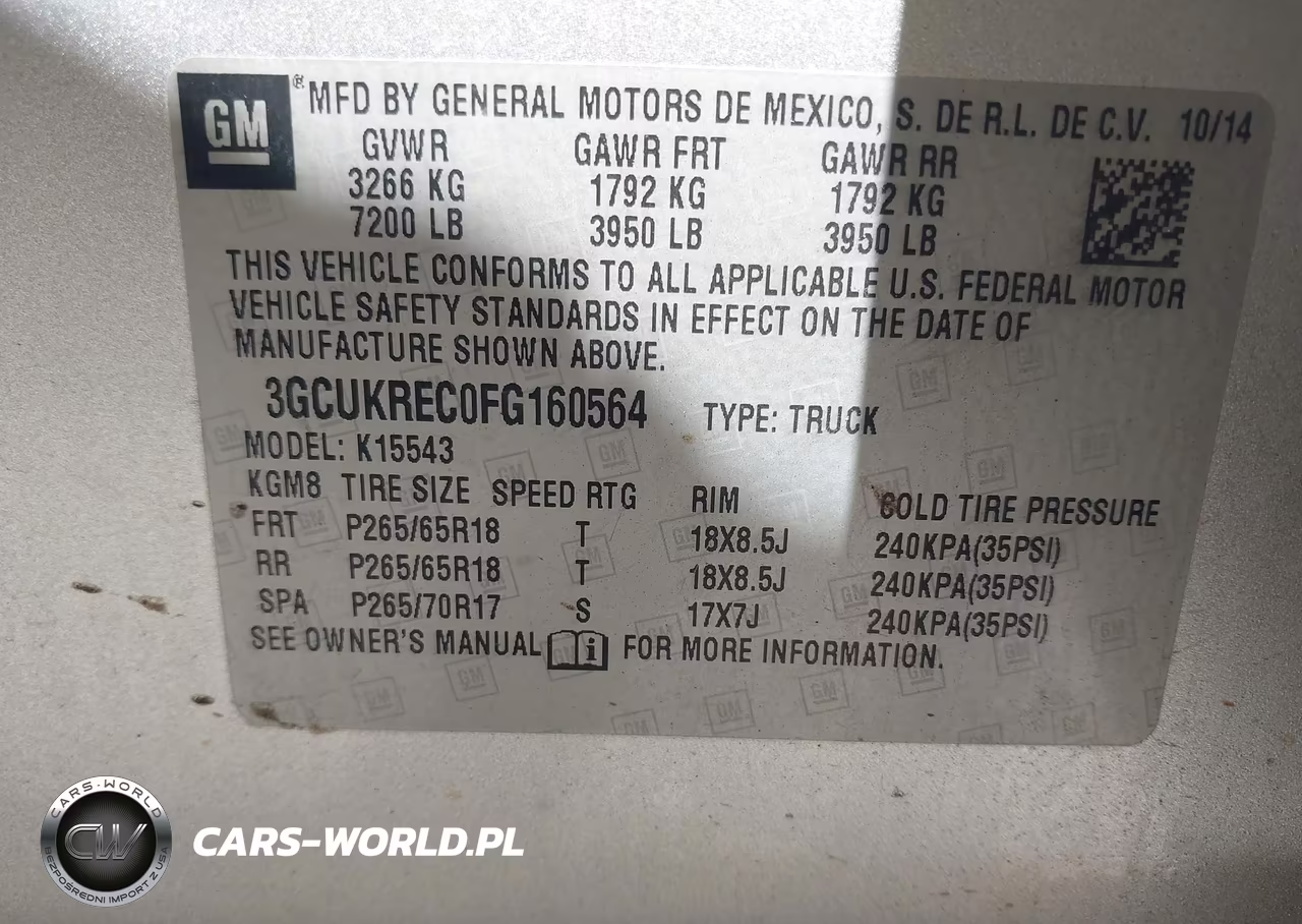 2015 Chevrolet Silverado 1500 Lt VIN:3GCUKREC0FG160564 - 9
