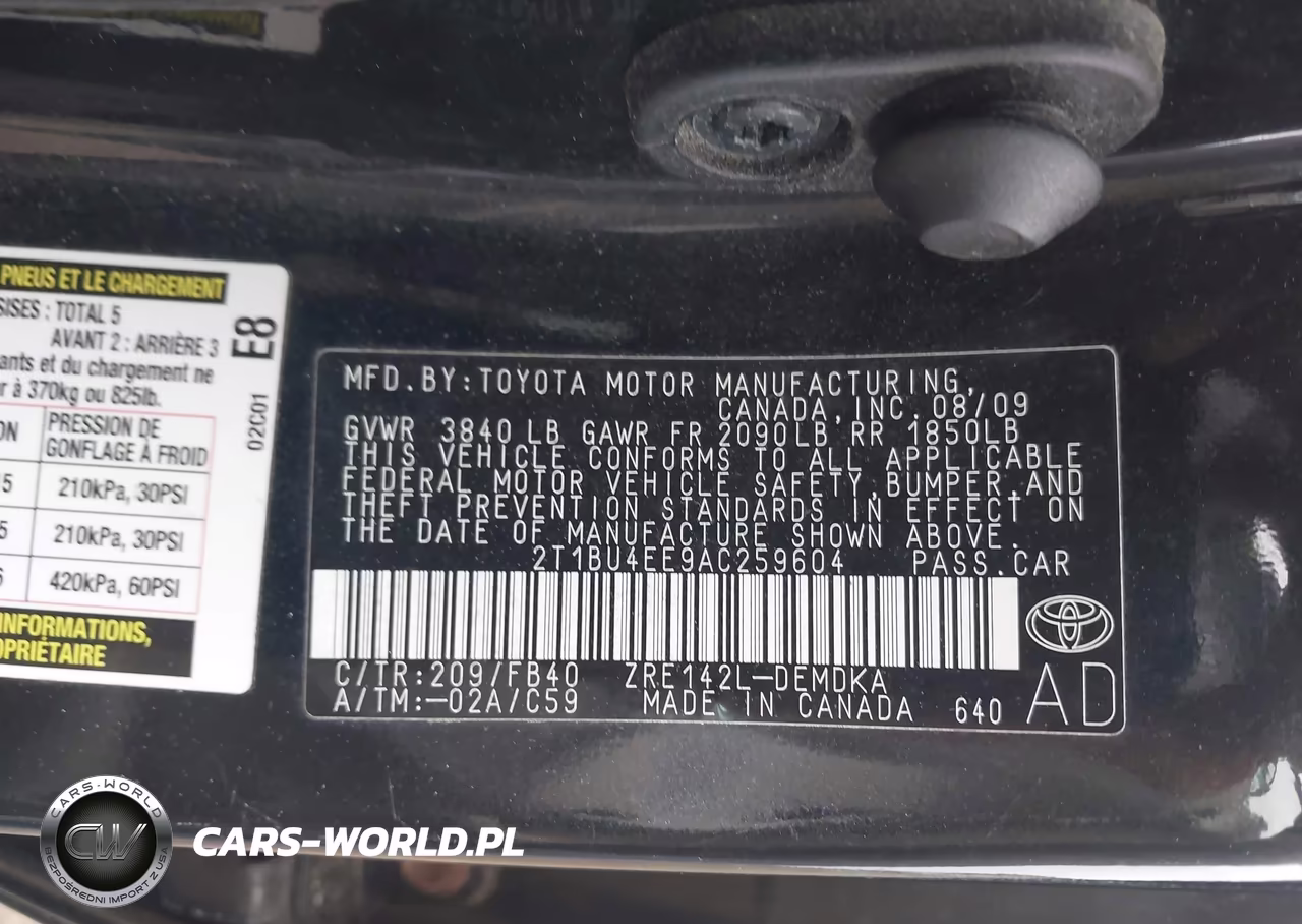 2010 Toyota Corolla VIN:2T1BU4EE9AC259604 - 9
