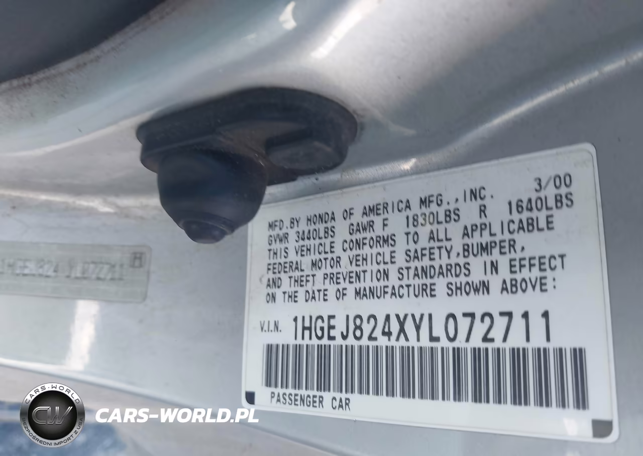 2000 Honda Civic Ex VIN:1HGEJ824XYL072711 - 9