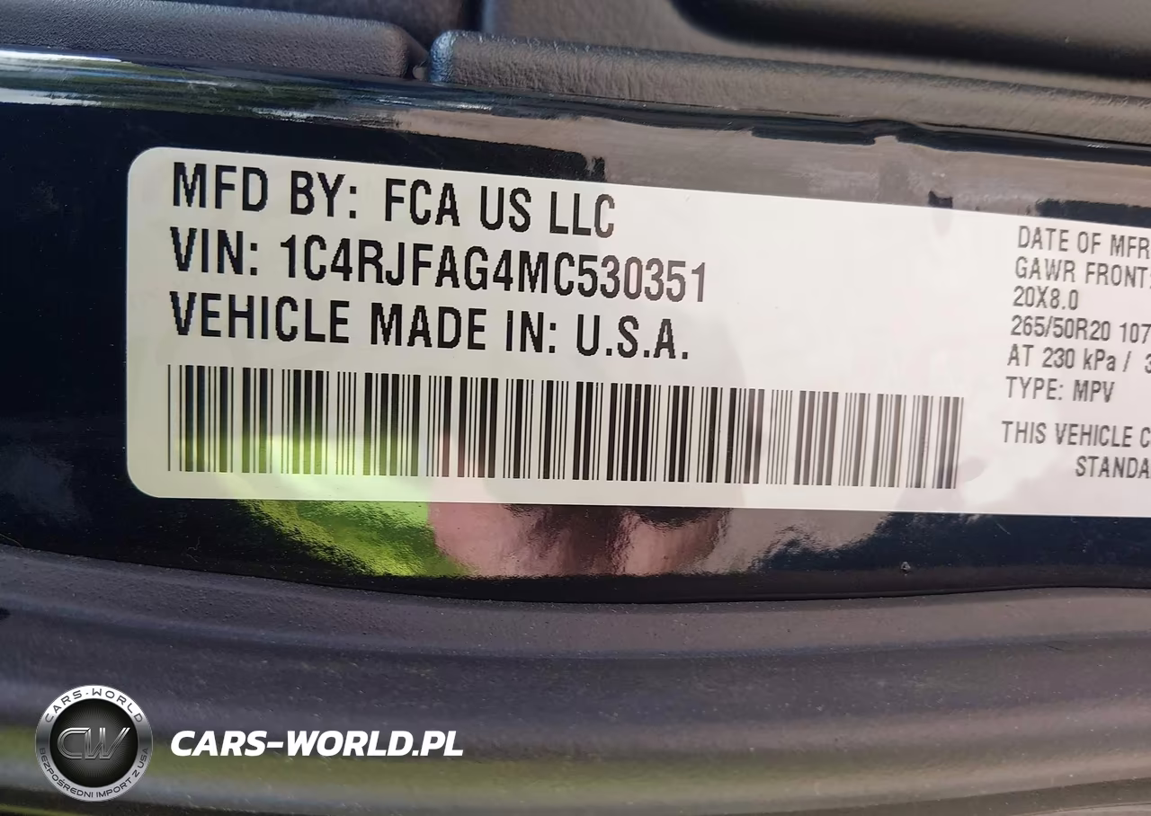 2021 Jeep Grand Cherokee Laredo X 4X4 VIN:1C4RJFAG4MC530351 - 9