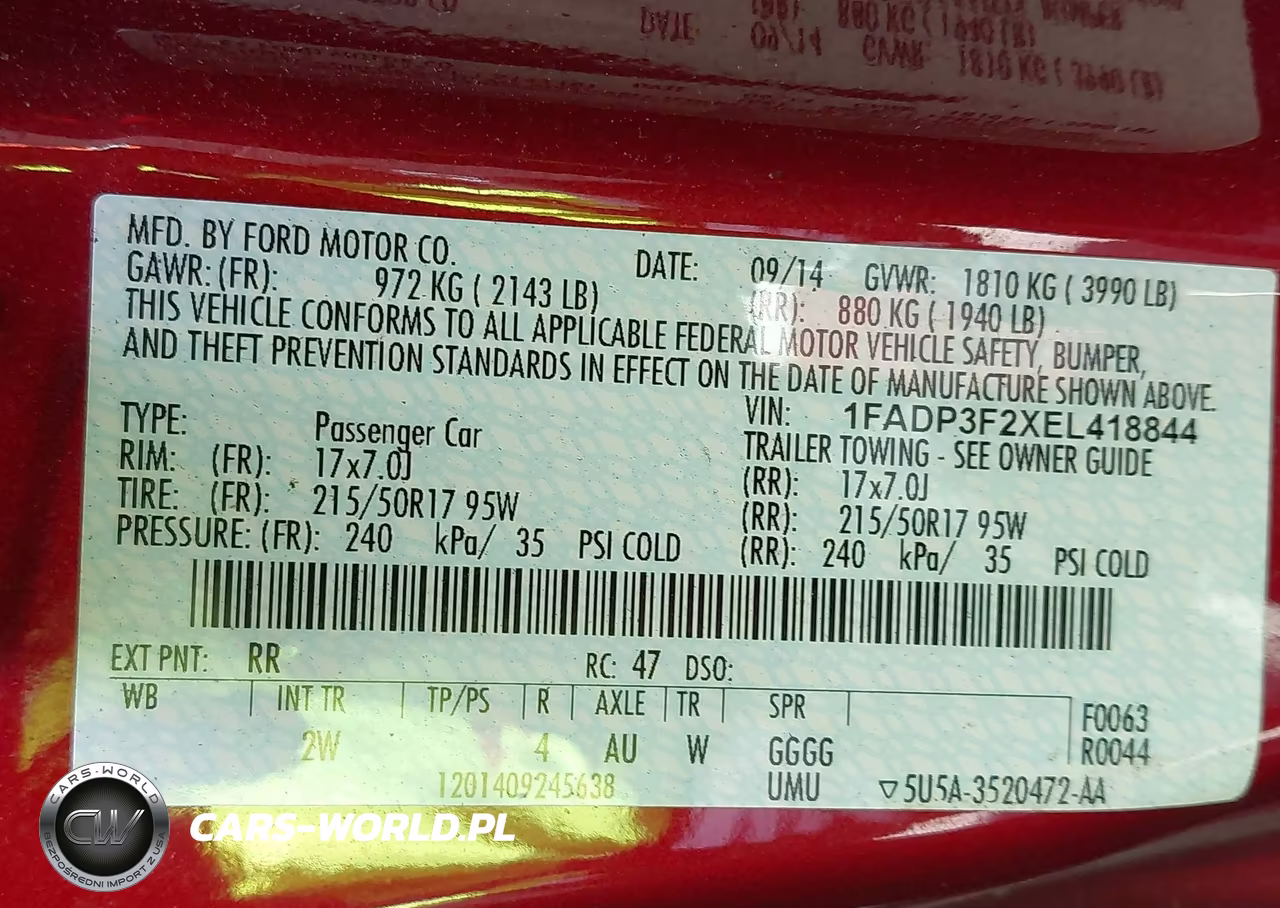 2014 Ford Focus Se VIN:1FADP3F2XEL418844 - 9