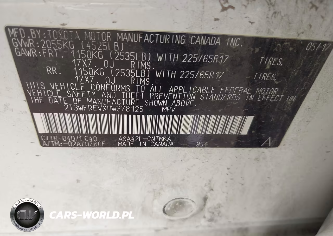 2017 Toyota Rav4 Xle VIN:2T3WFREVXHW378125 - 9