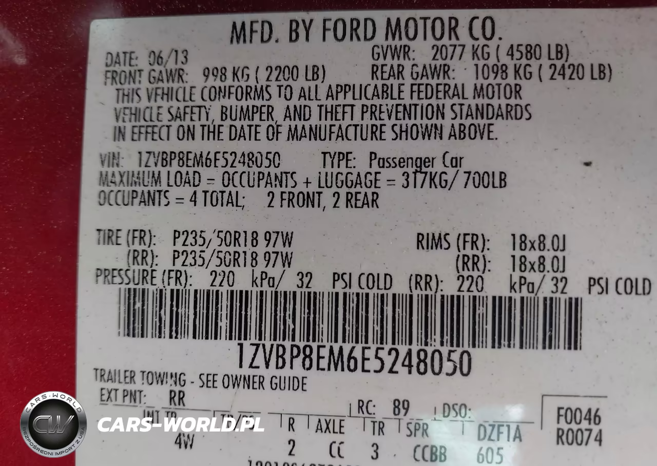 2014 Ford Mustang V6 VIN:1ZVBP8EM6E5248050 - 9