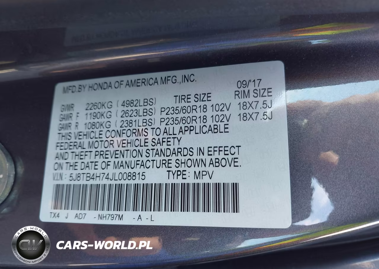 2018 Acura Rdx Advance Package VIN:5J8TB4H74JL008815 - 9