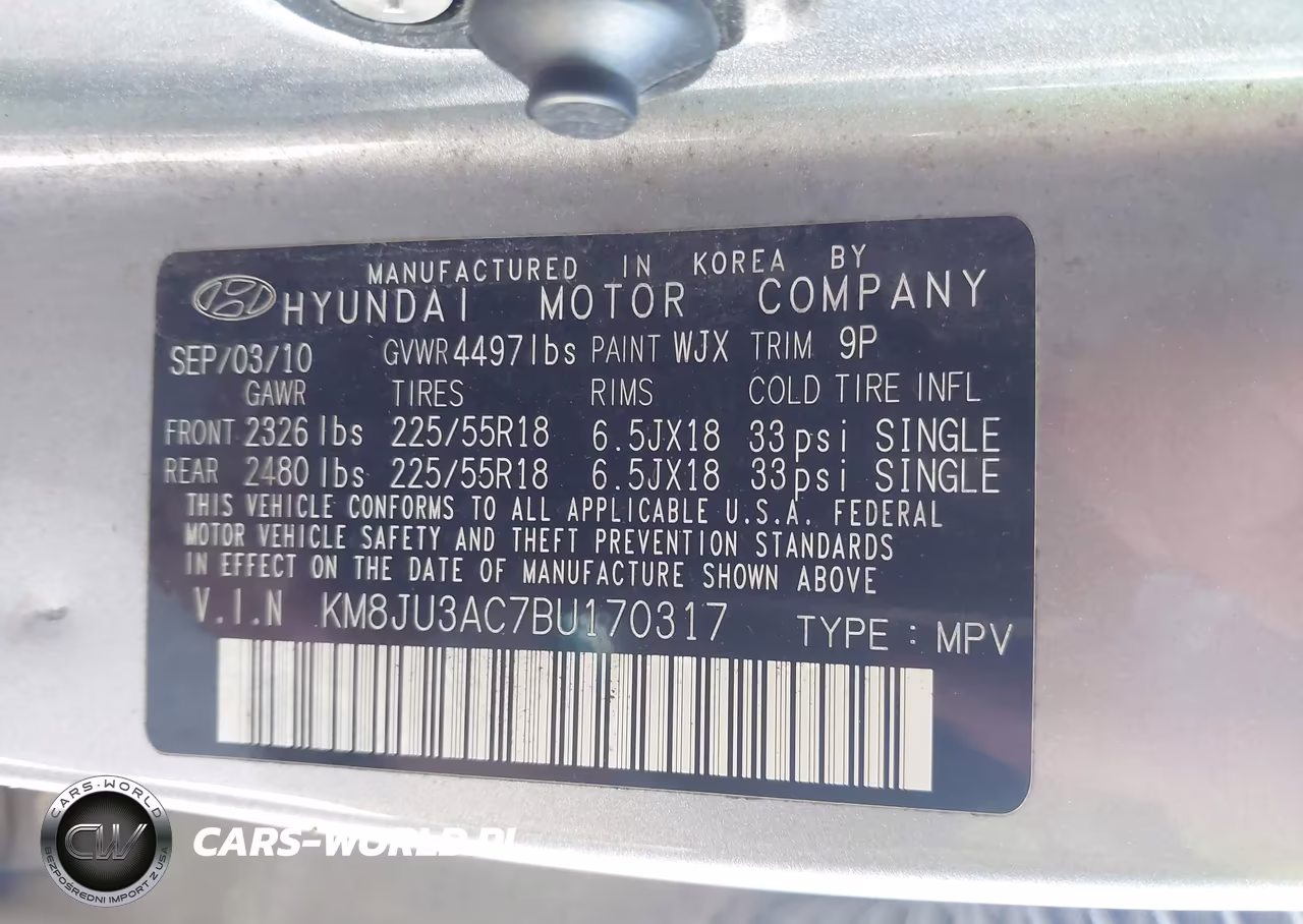 2011 Hyundai Tucson Limited VIN:KM8JU3AC7BU170317 - 9