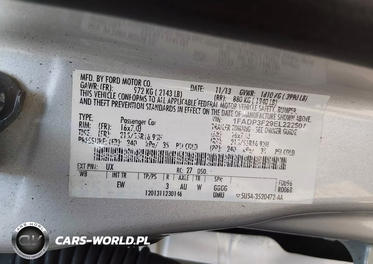 2014 Ford Focus Se VIN:1FADP3F29EL222507 - 9