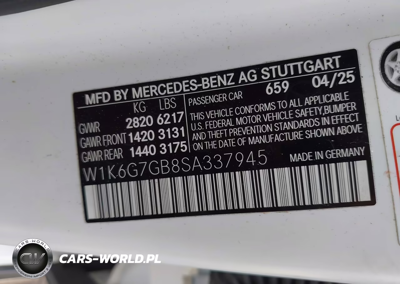 2025 Mercedes-Benz S 580 4Matic VIN:W1K6G7GB8SA337945 - 9