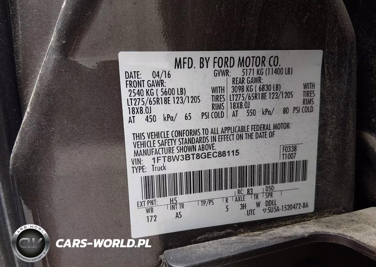 2016 Ford F-350 Lariat-Xl-Xlt VIN:1FT8W3BT8GEC88115 - 9