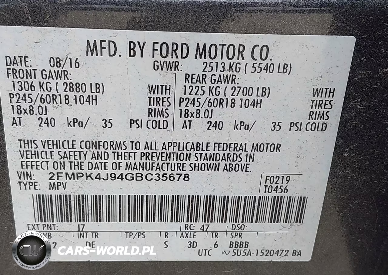 2016 Ford Edge Sel VIN:2FMPK4J94GBC35678 - 9