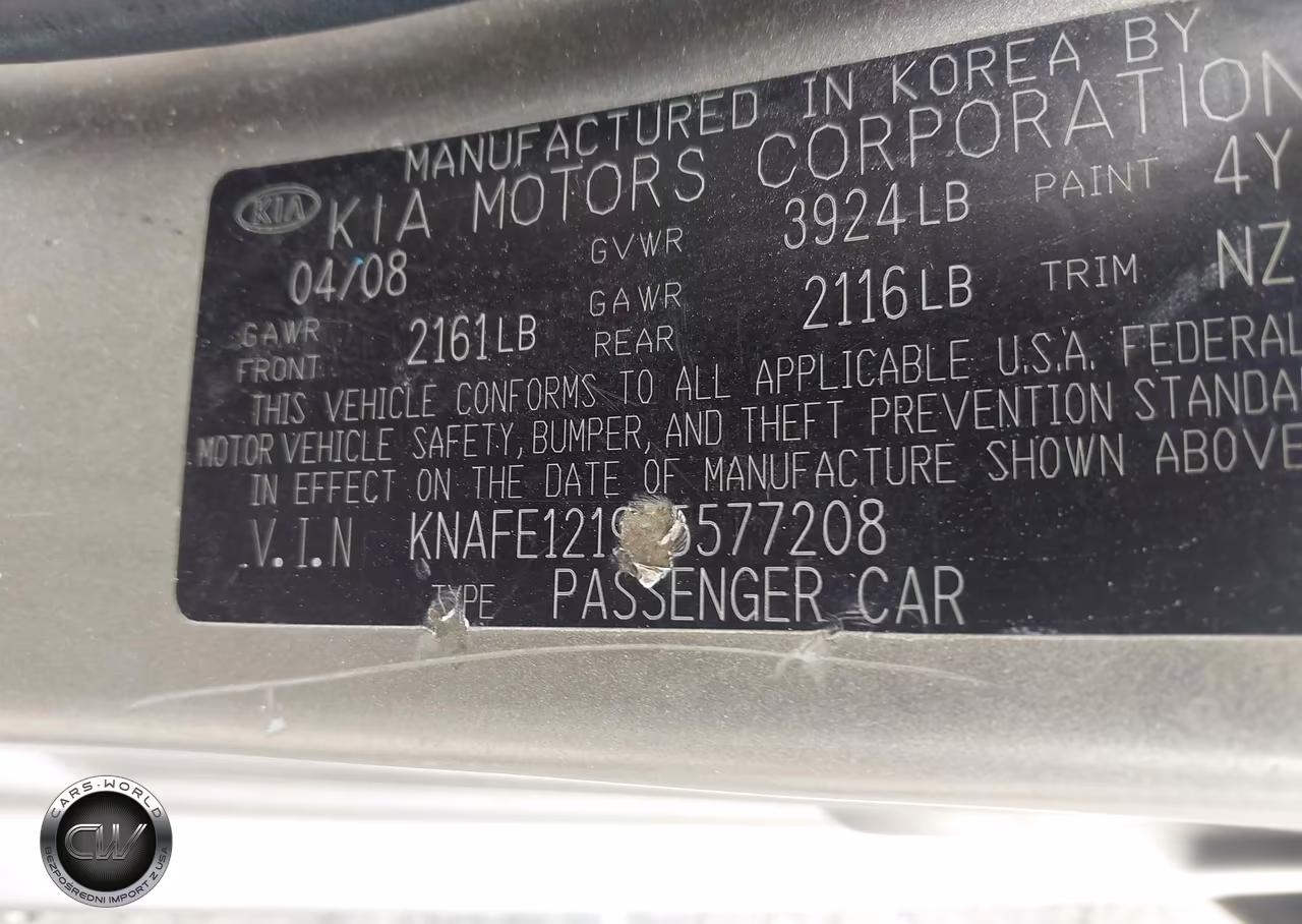 2008 Kia Spectra Ex VIN:KNAFE121985577208 - 9