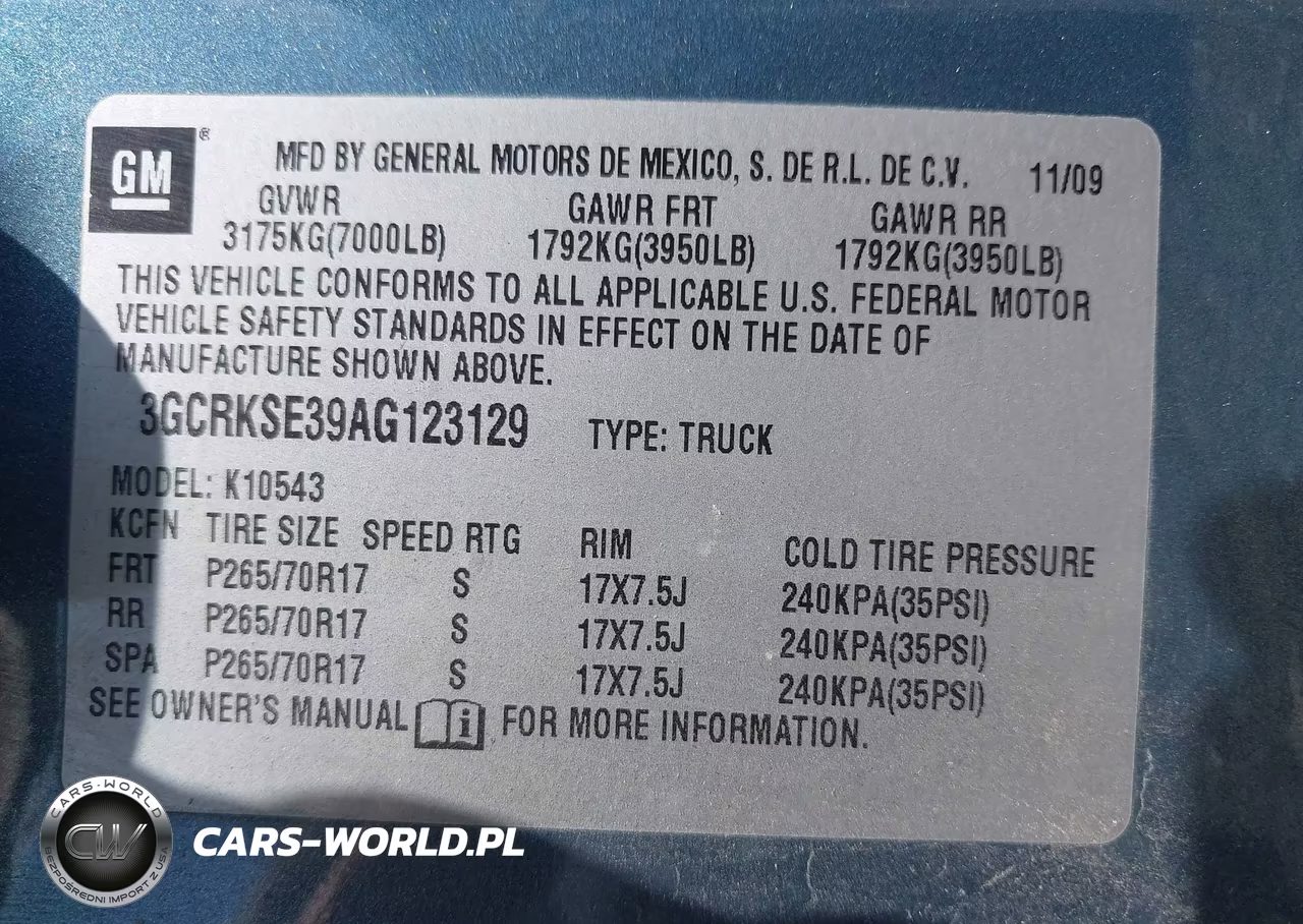 2010 Chevrolet Silverado 1500 Lt VIN:3GCRKSE39AG123129 - 9