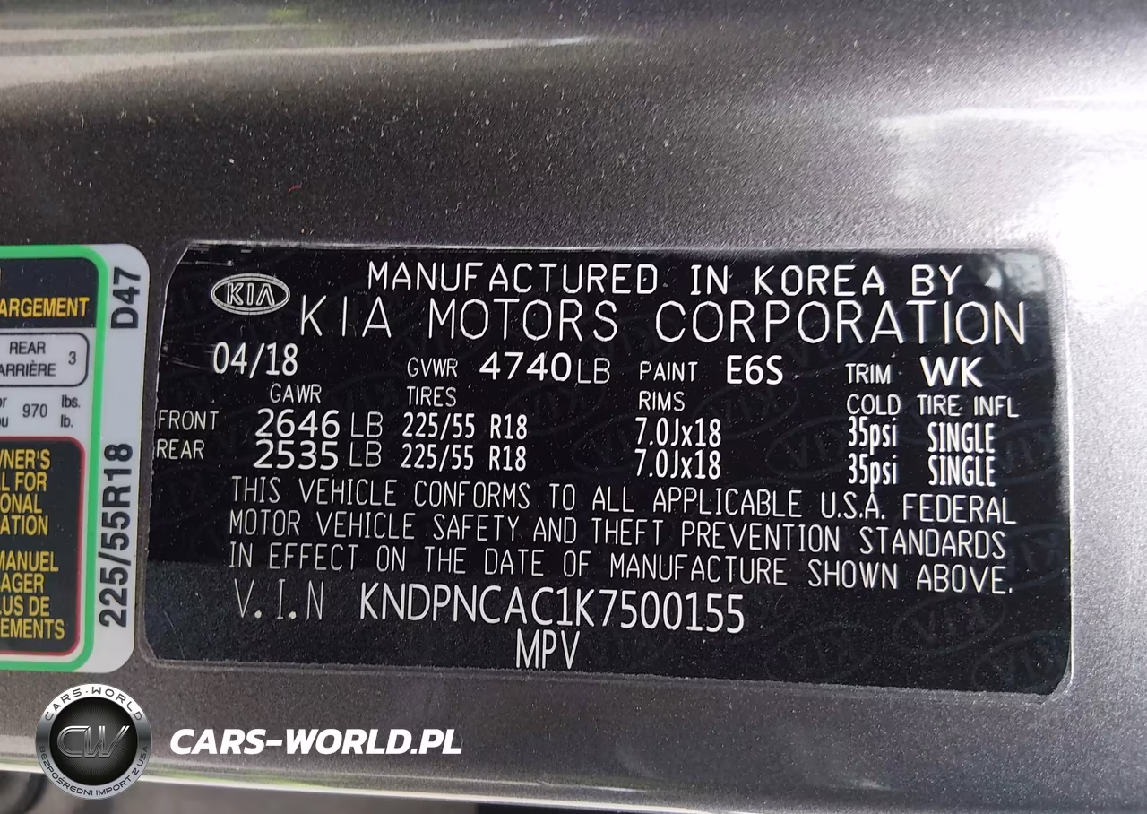 2019 Kia Sportage Ex VIN:KNDPNCAC1K7500155 - 9