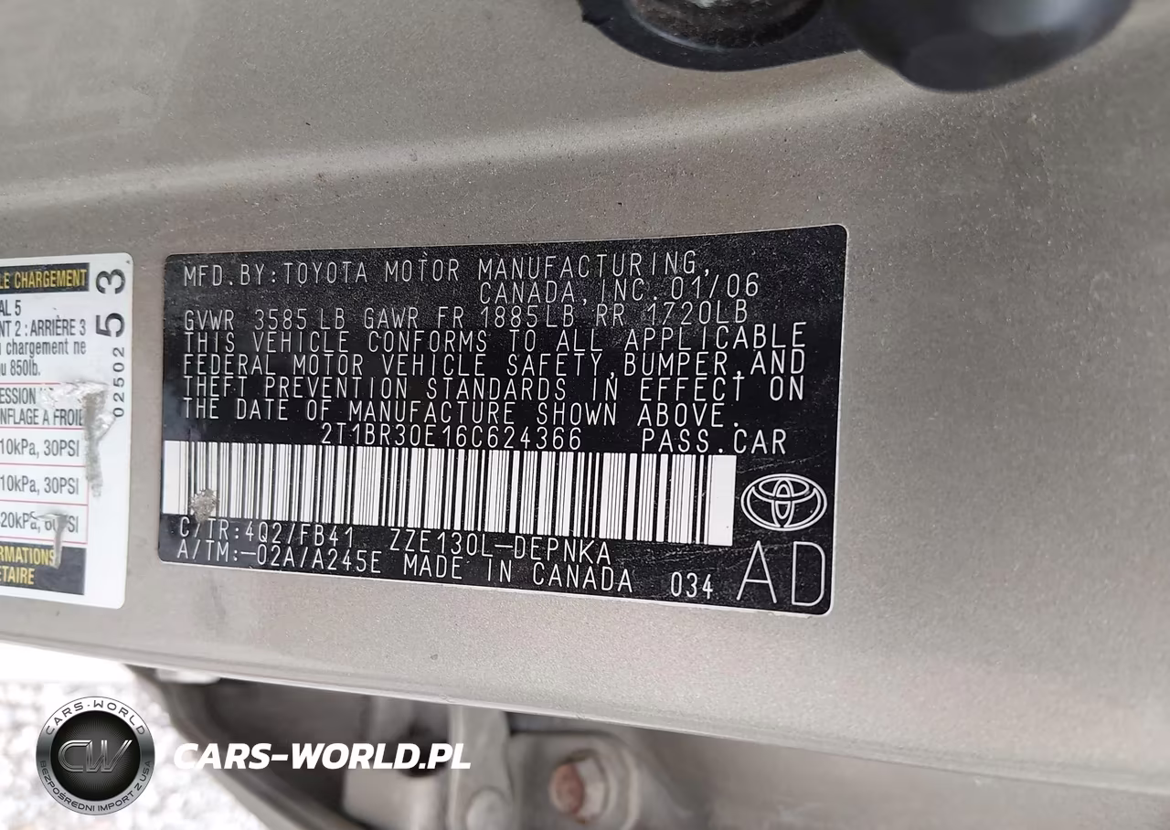 2006 Toyota Corolla Le VIN:2T1BR30E16C624366 - 9
