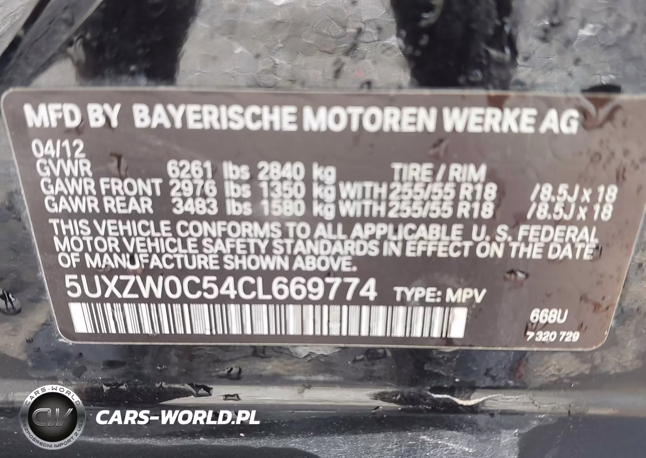 2012 BMW X5 xDrive35D VIN:5UXZW0C54CL669774 - 9